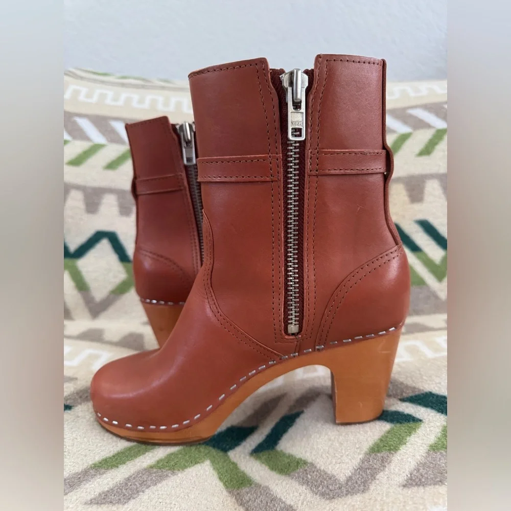 Swedish Hasbeens Tan Leather Booties - Picture 9 of 15
